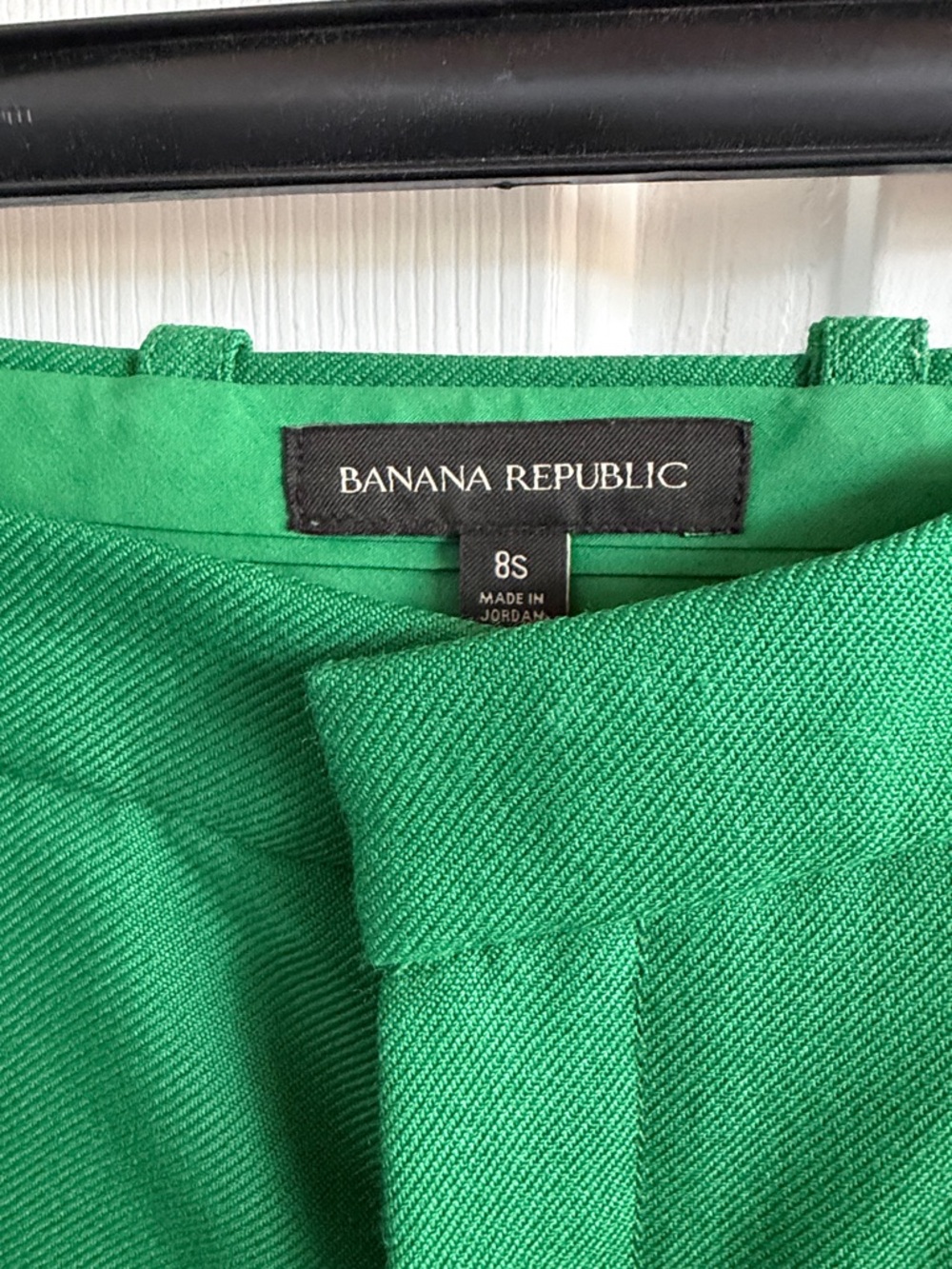 Banana Republic Lido Pants Green Mid-rise Straight Italian Wool Size 8 - Picture 6 of 10